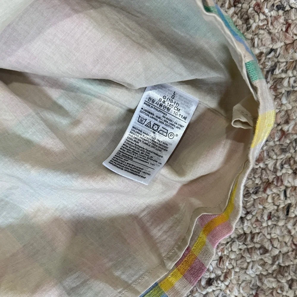 GAP Colorful Plaid Kids Dress- L